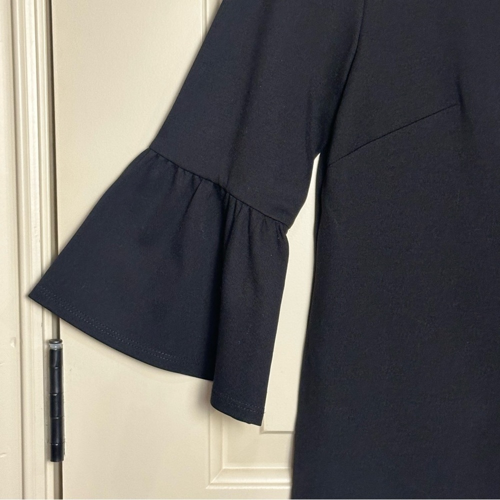 Jude Connally Dixie Ponte Black Pullover Top 3/4 Bell Sleeve Scoop Neck NWT XS - Picture 4 of 14